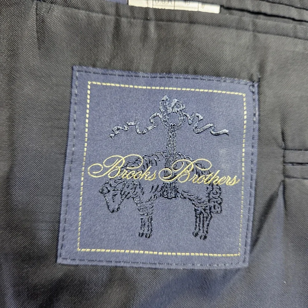 Brooks Brothers Blazer Navy Blue 48R Vitale Barberis Canonico Wool Italy